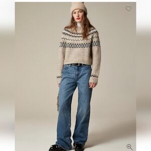 J.crew Fair Isle wide-mockneck sweater